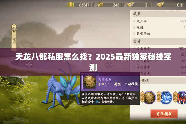 天龙八部私服怎么找？2025最新独家秘技实测