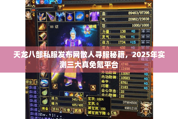 天龙八部私服发布网散人寻服秘籍，2025年实测三大真免氪平台