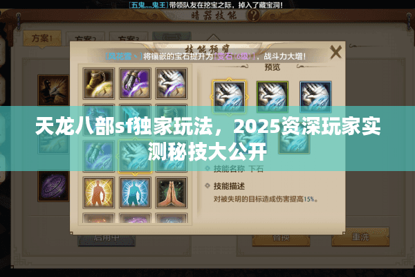 天龙八部sf独家玩法，2025资深玩家实测秘技大公开